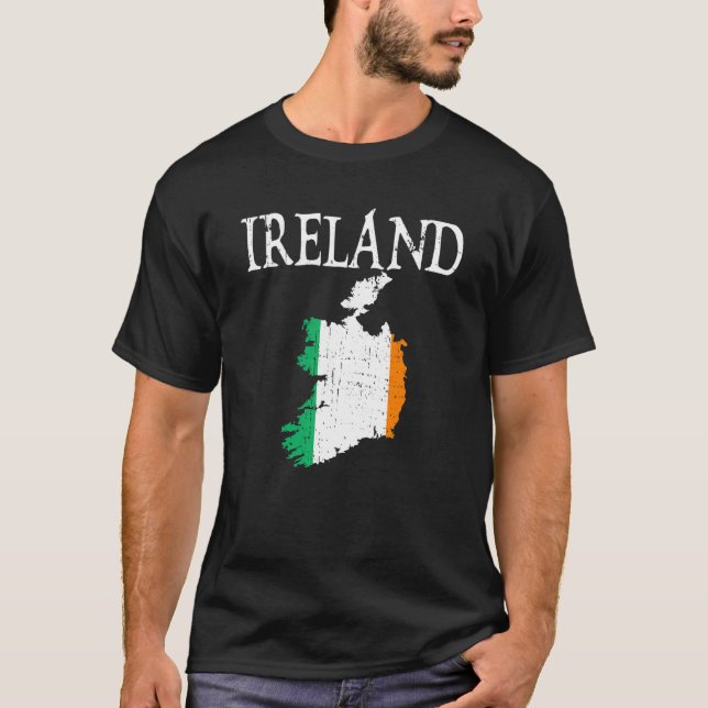 Irland karta Irland T Shirt (Framsida)