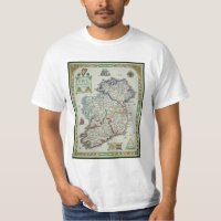 Irland karta - irländsk Eire Erin historisk karta