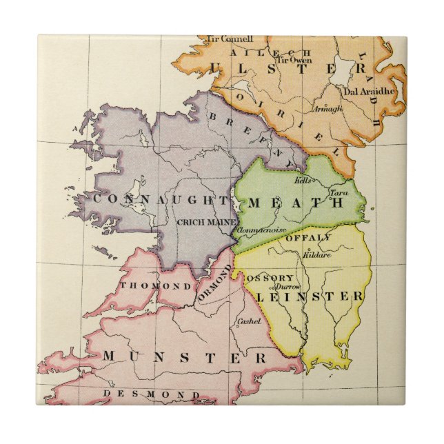 Irland karta kakelplatta (Framsidan)