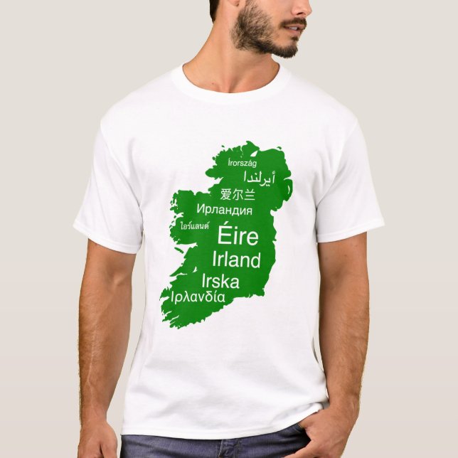 Irland karta manar-skjortan t shirt (Framsida)