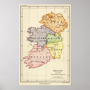 Irland Karta Poster