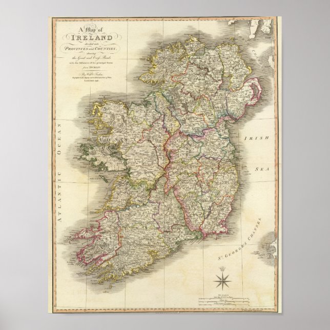 Irland karta poster (Framsidan)