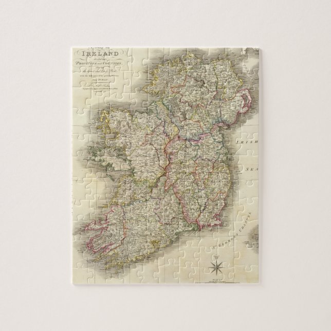 Irland karta pussel (Vertikal)