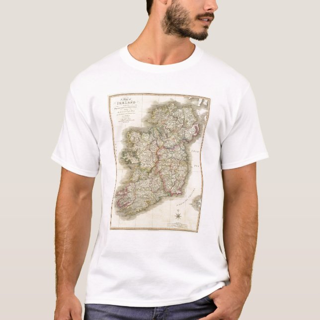 Irland karta tee shirt (Framsida)
