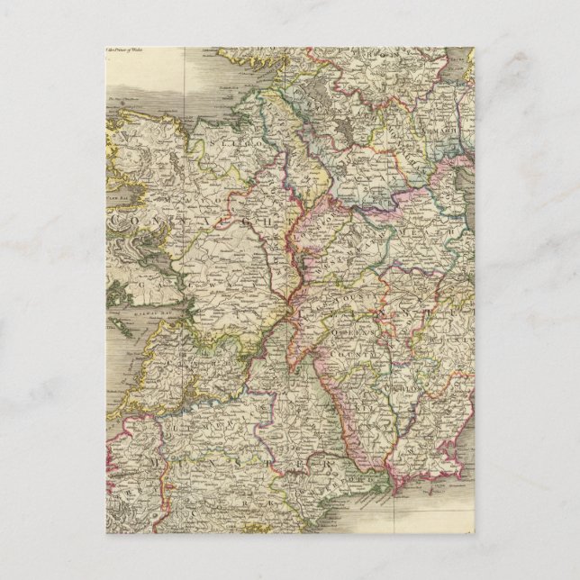 Irland karta vykort (Framsida)