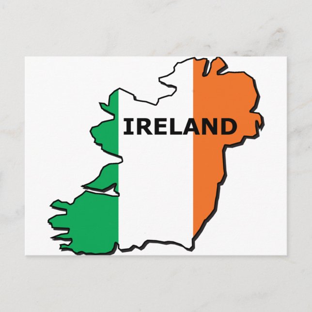 Irland Karta Vykort (Framsida)