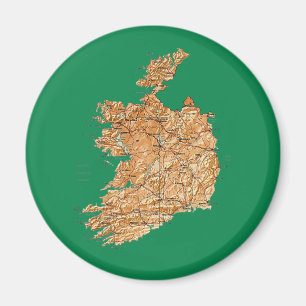 Irland kartamagnet magnet