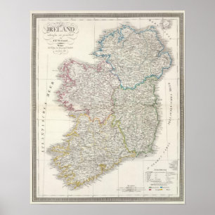 Irland kartbokkarta poster