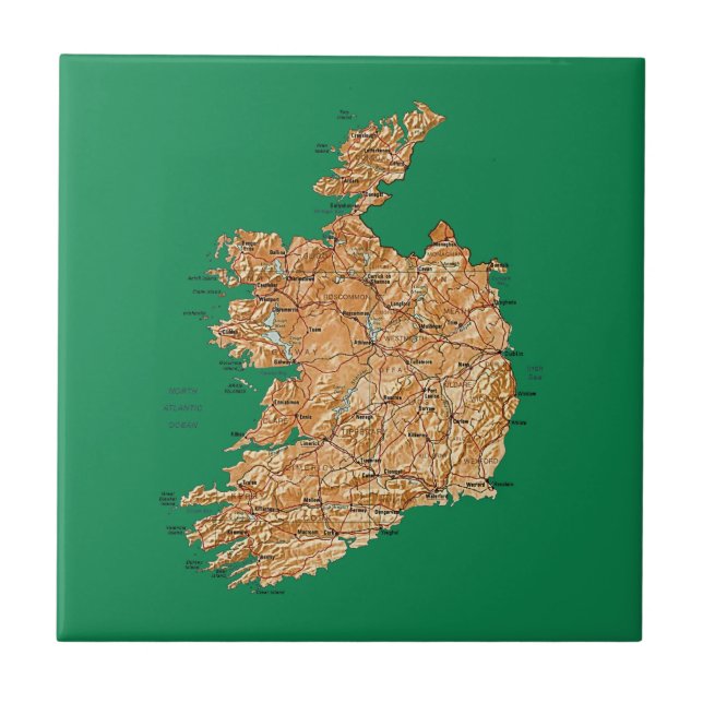 Irland Kartplatta Kakelplatta (Framsidan)