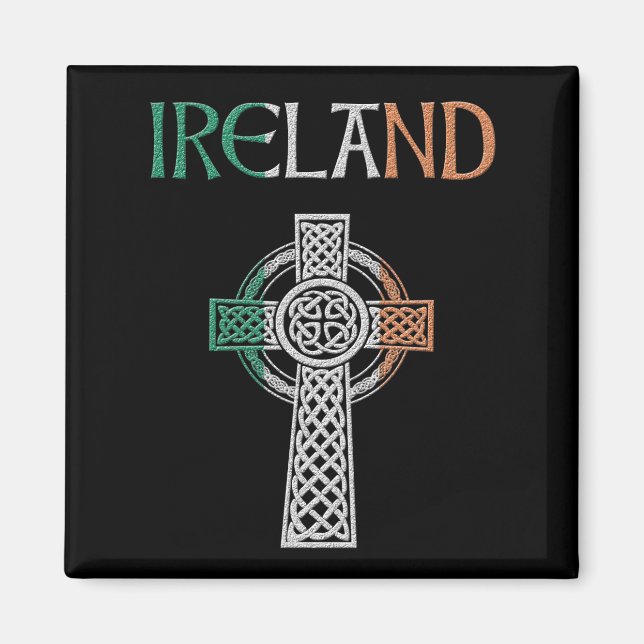 Irland Keltiskt Kors Magnet (Framsidan)