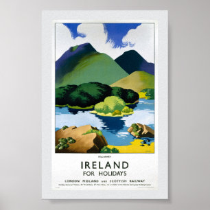 Irland Killarney Vintage Resoraffisch Restaurering Poster