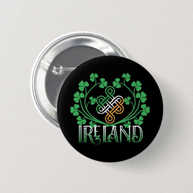 IRLAND KLÖVER KNAPP (Framsida & baksida)