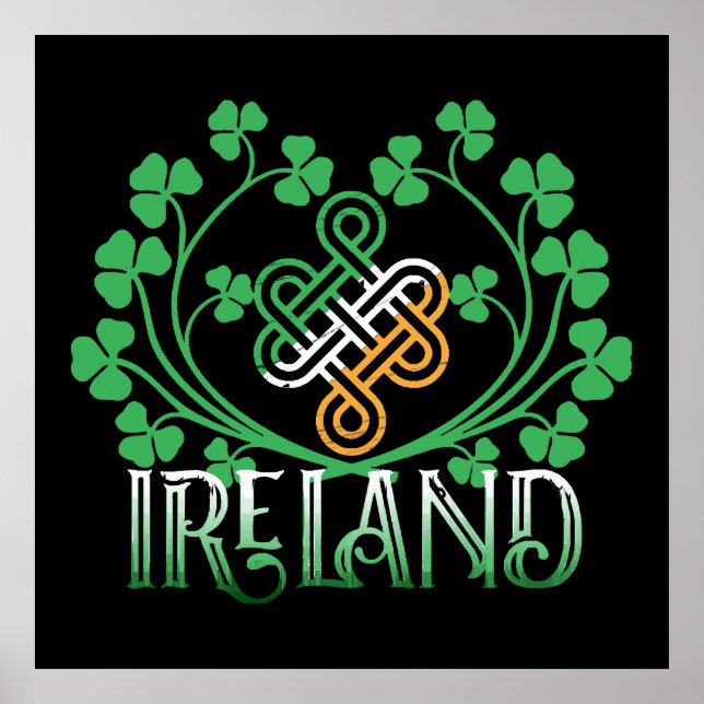 IRLAND KLÖVER POSTER (Framsidan)