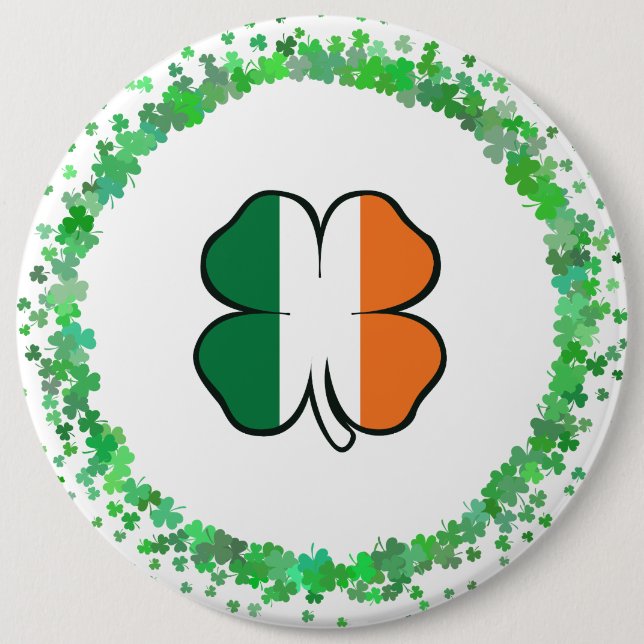 Irland Klöver Saint patrick's day Knapp (Framsida)