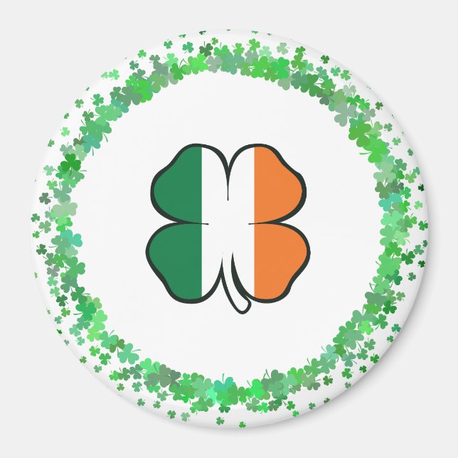 Irland Klöver Saint patrick's day Magnet (Framsidan)
