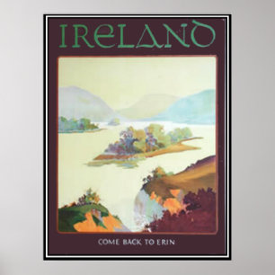 Irland, Kom tillbaka till Erin Print Poster