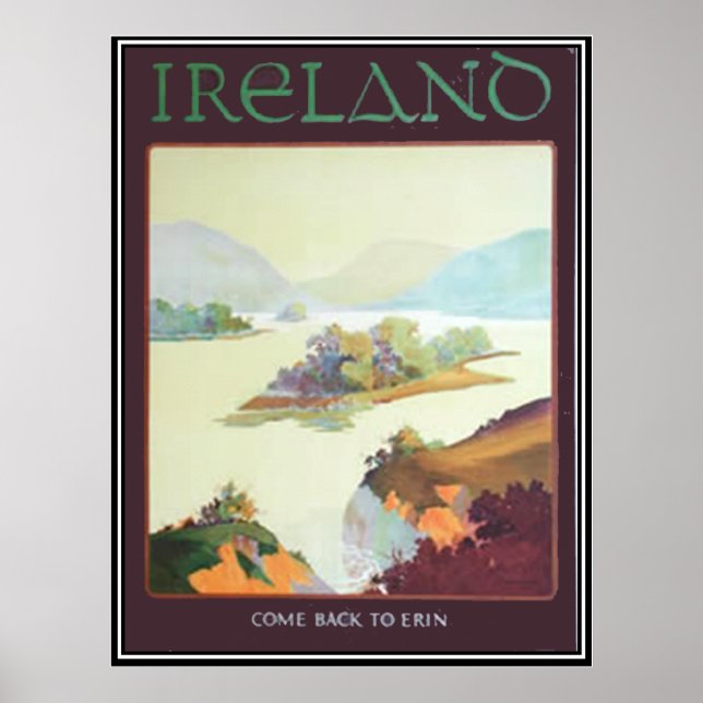 Irland, Kom tillbaka till Erin Print Poster (Framsidan)
