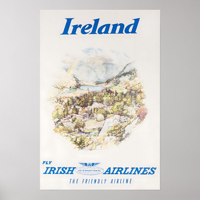 Irland Konst Resa Affisch Irländskt Tryck (Framsidan)