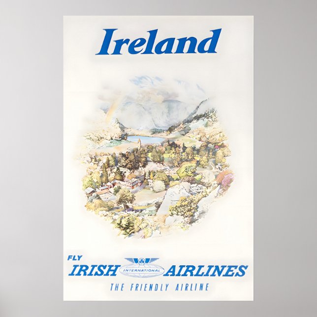 Irland Konst Resa Affisch Irländskt Tryck (Framsidan)