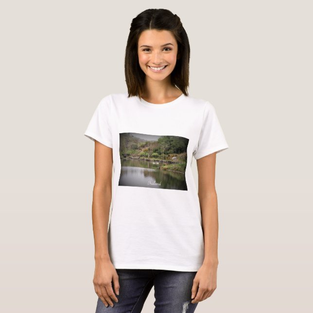 Irland, Kork, Sjö, Svanar, Fotografi Tee Shirt (Hel framsida)