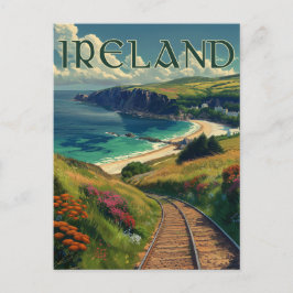 Irland Kusten Vintage resor Vykort
