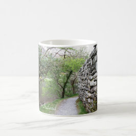 Irland, kyrka, stenmuren, Sjö, fotografi Kaffemugg