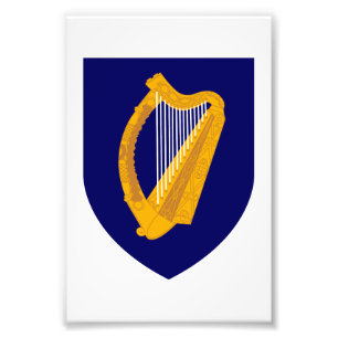 Irland land coat of arms symbol emblem lyra lira fototryck