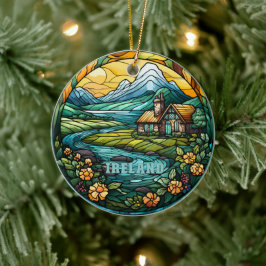 Irland Land House Souvenir Julgransprydnad Keramik