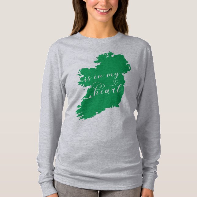 Irland ligger i mitt hjärta t shirt (Framsida)