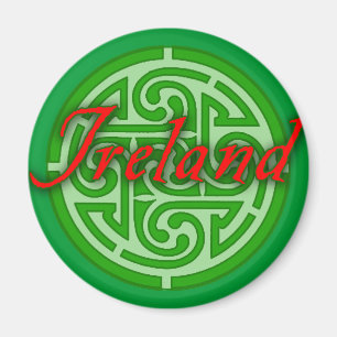 Irland med Celtic cirklar Magnet