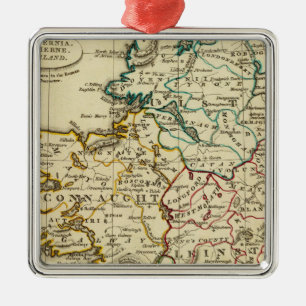 Irland med gränser julgransprydnad metall
