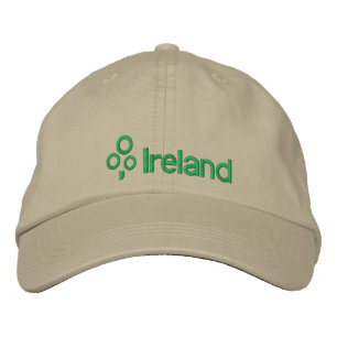 Irland med Shamrock Broderad Keps