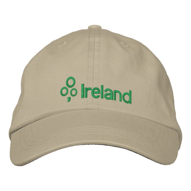 Irland med Shamrock Broderad Keps (Framsida)