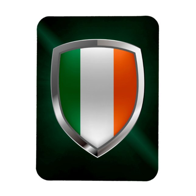 Irland Metallic Emblem Magnet (Vertikal)