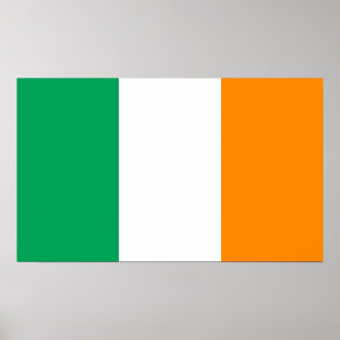Irland och flagga poster