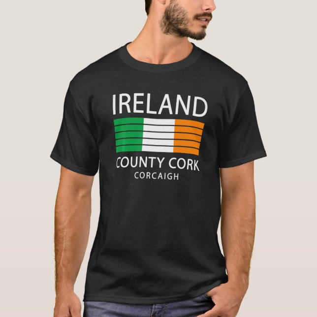 Irland och Irish Ancestry County Kork 8 T Shirt (Framsida)