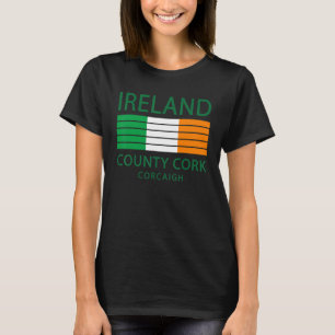 Irland och Irish Ancestry County Kork T Shirt