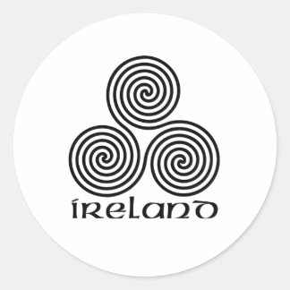 Irland och Triple Spiral Runt Klistermärke