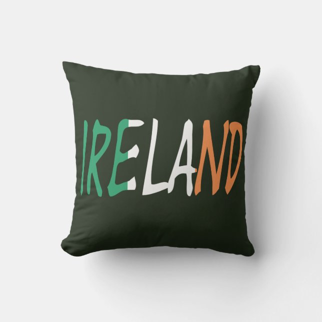 Irland överskattade den irländska Flagga Kudde (Framsida)