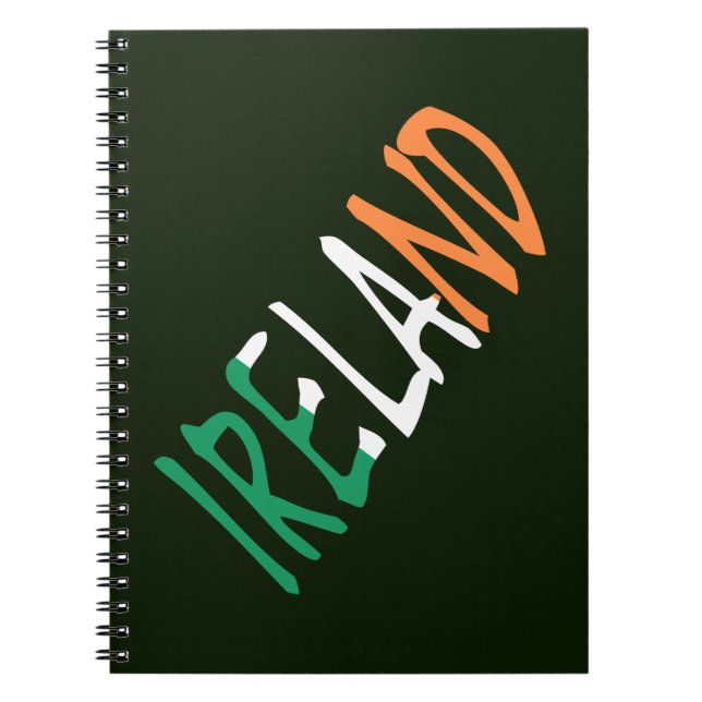 Irland överskattade Irlands Flagga nbcn Anteckningsbok (Framsidan)