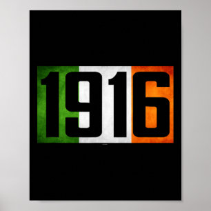 Irland Påsk Stigning 1916 Irish Rebebell Flagga Te Poster