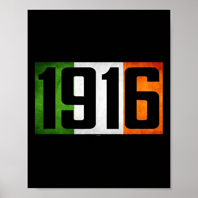 Irland Påsk Stigning 1916 Irish Rebebell Flagga Te Poster (Framsidan)