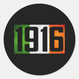 Irland Påsk Stigning 1916 Irländska upproret flagg Runt Klistermärke