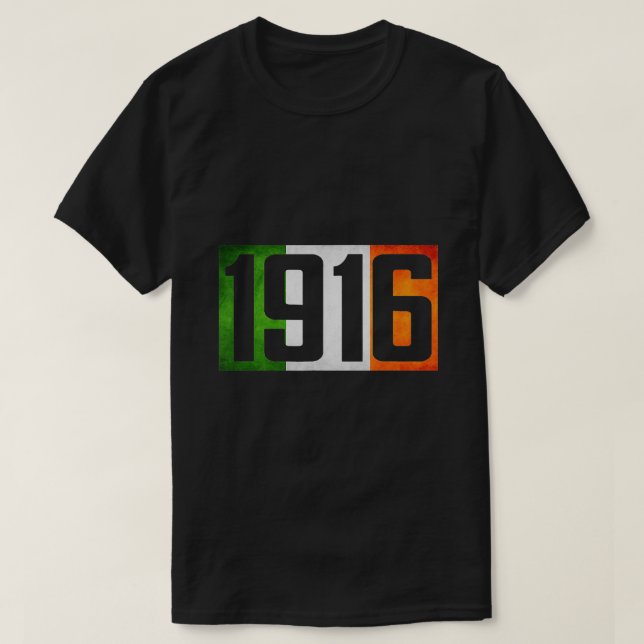 Irland Påsk Stigning 1916 Irländska upproret flagg T Shirt (Design framsida)