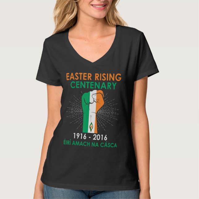 Irland Påsk Stigning hundraårsjubileum 1916 Irish  T Shirt (Framsida)