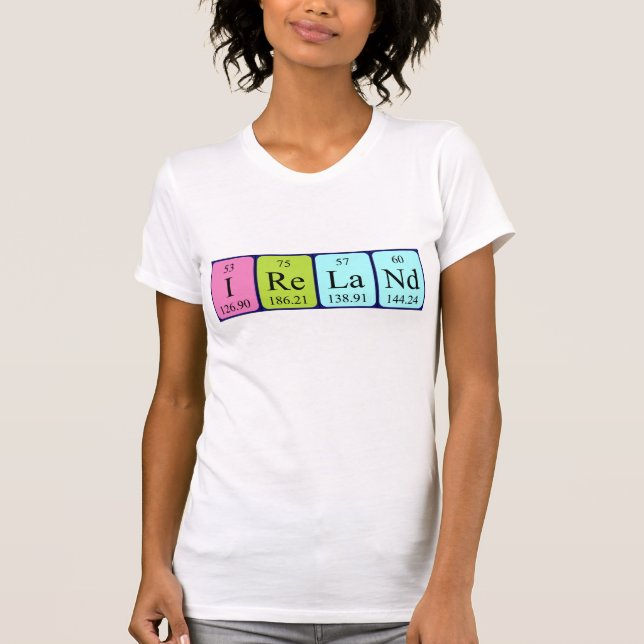 Irland, periodisk bord namn-skjorta t-shirt (Framsida)