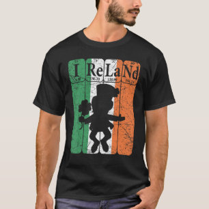 Irland Periodiska Bord Inslag Irish Flagga Leprech T Shirt