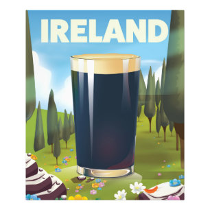 Irland Pint Resa affisch Fototryck