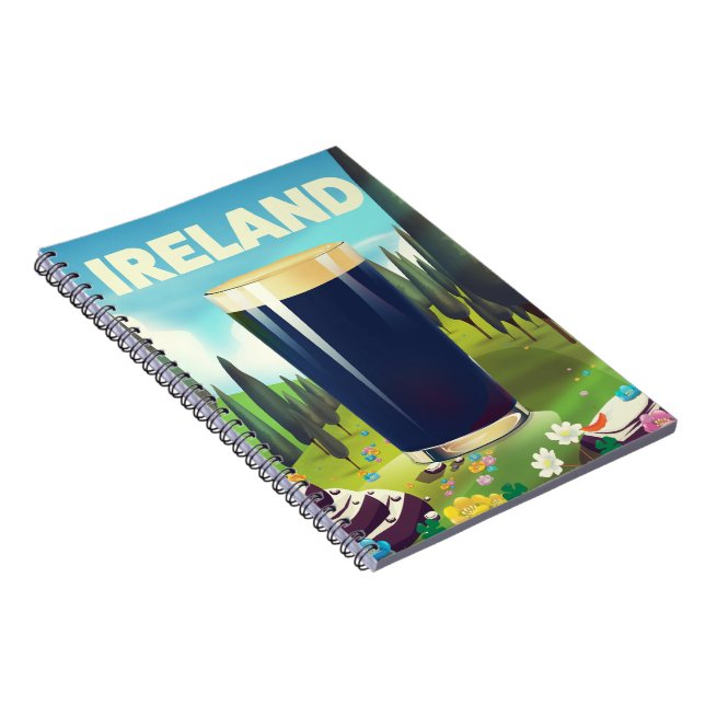 Irland Pint Resaaffisch Anteckningsbok (Högra Sidan)