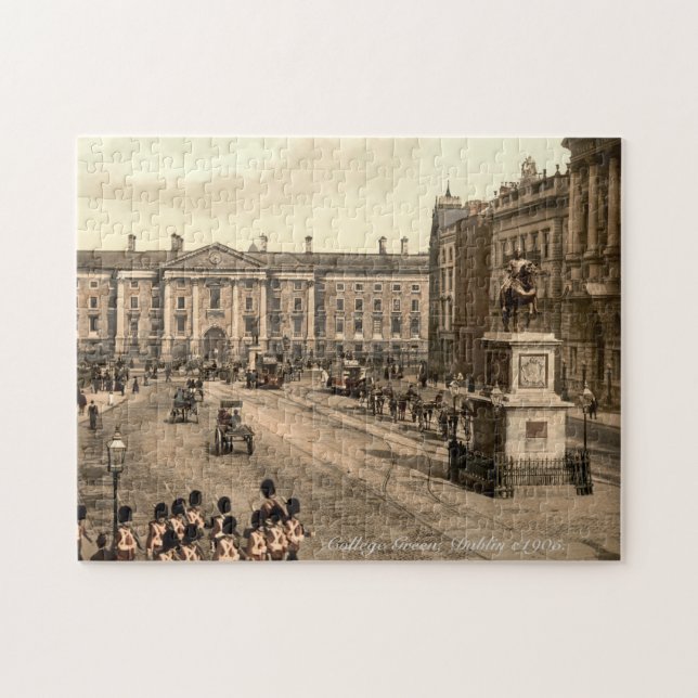 Irland Pussel, c1905 College Green Dublin  Pussel (Horisontell)